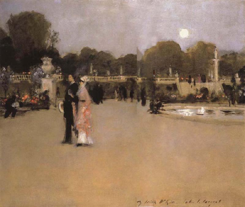 John Singer Sargent The Luxembourg Gardens at Twilight oil painting image